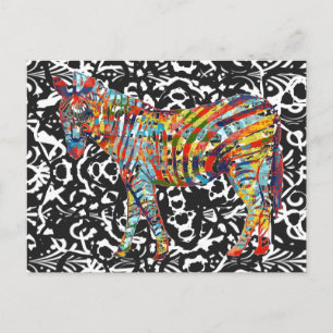 Abstract Zebra Briefkaart