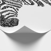 Abstract Zebra Canvas Black White Cadeaupapier (Hoek)