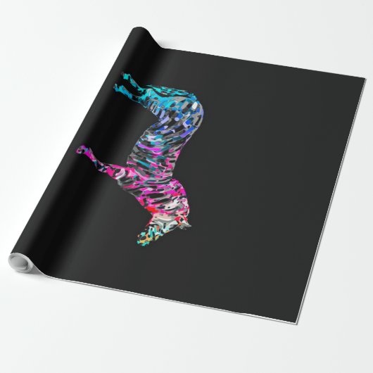 Abstract Zebra Canvas Cadeaupapier (Uitgerold)