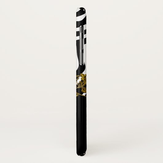 Abstract Zebra - Rood zwart - wit goud Case-Mate iPhone Case (Achterkant/links)