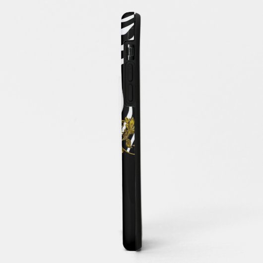 Abstract Zebra - Rood zwart - wit goud Case-Mate iPhone Case (Achterkant/links)
