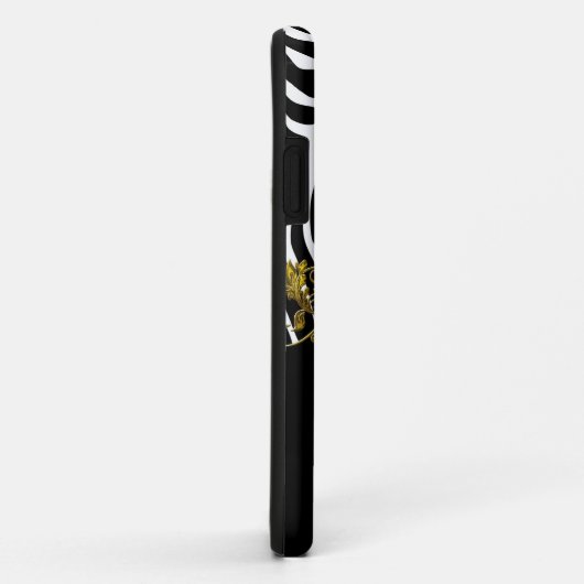 Abstract Zebra - Rood zwart - wit goud Case-Mate iPhone Case (Achterkant/rechts)
