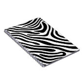 Abstract Zebra Swirl Pattern (zwart-wit) Notitieboek (Rechterzijde)