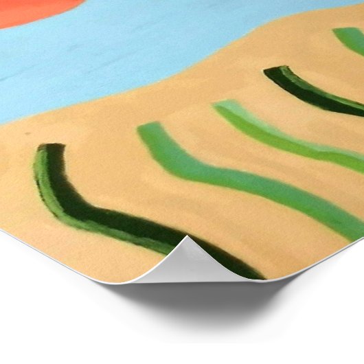 Abstract Zee creaties Poster (Hoek)