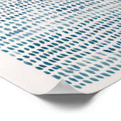 Abstract Zee - Patroon voor Blauwe Dot Ocean Poster (Hoek)