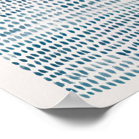 Abstract Zee  Poster Blauw Pond Ocean Pattern (Hoek)