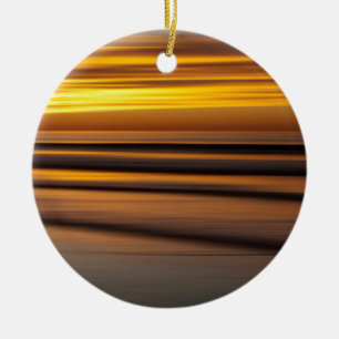 Abstract zeegezicht bij zonsondergang, CA Keramisch Ornament