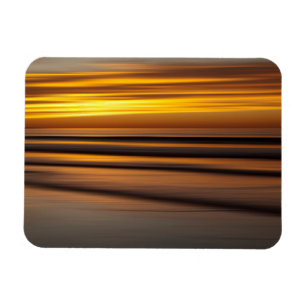 Abstract zeegezicht bij zonsondergang, CA Magneet