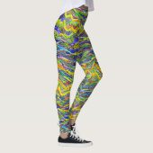 Abstract zeegezicht gebroken golven 16 leggings (Rechts)