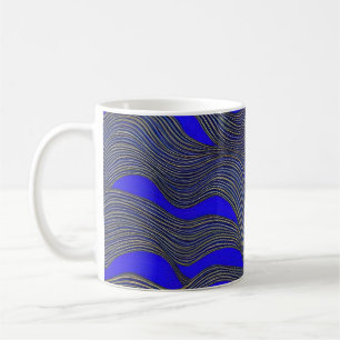 Abstract zeegezicht gebroken golven 18 koffiemok