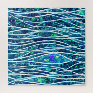 Abstract zeegezicht gebroken golven 19 legpuzzel