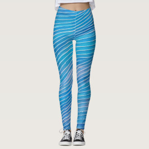 Abstract zeegezicht gebroken golven 21 leggings