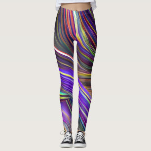 Abstract zeegezicht gebroken golven 24 leggings