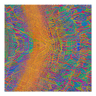 Abstract zeegezicht gebroken golven 27 perfect poster