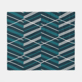 Abstract zigzag: elegant  geometrisch. fleece deken (Voorkant (Horizontaal))