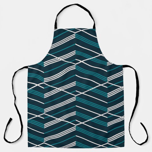 Abstract zigzag: elegant  geometrisch. schort (Voorkant)