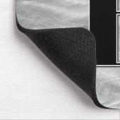 Abstract zilverkleurig geborsteld metaalmonogram muismat (Hoek)