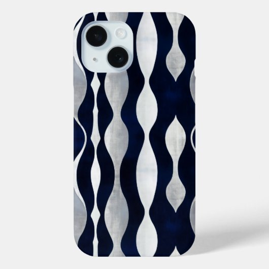 Abstract zilverpatroon Case-Mate iPhone case (Achterkant)