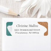 Abstract Zomer Tropisch Retouradres Etiket (Insitu)