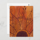 Abstract zonnebloempatroon briefkaart (Voorkant / Achterkant)