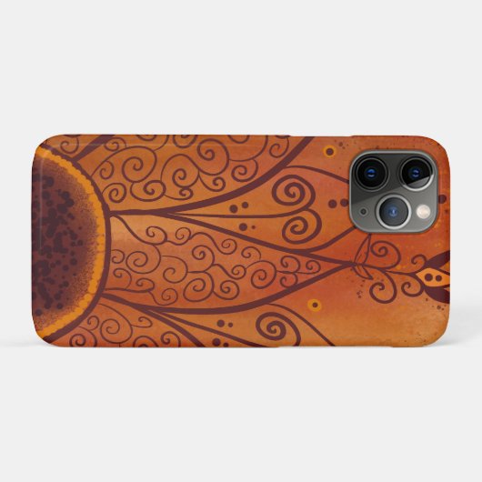 Abstract zonnebloempatroon Case-Mate iPhone case (Achterkant (horizontaal))