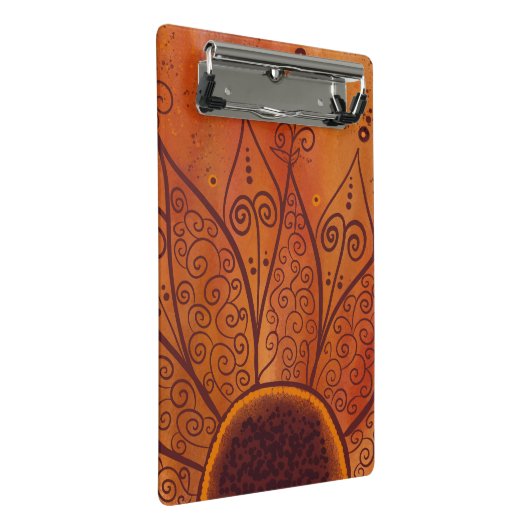 Abstract zonnebloempatroon mini klembord (Schuin)