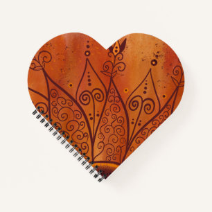 Abstract zonnebloempatroon notitieboek