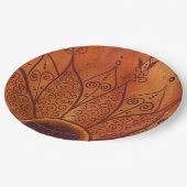 Abstract zonnebloempatroon papieren bordje (Gekanteld)