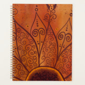 Abstract zonnebloempatroon planner (Voorkant)
