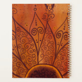 Abstract zonnebloempatroon planner (Achterkant)