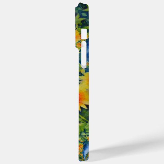 Abstract zonnebloemveld | retro floral Case-Mate iPhone case (Achterkant / Links)