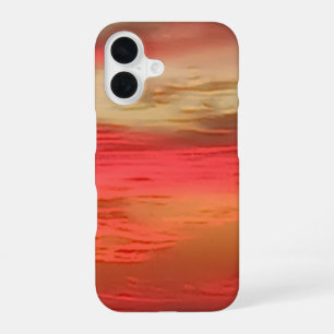 Abstract zonsondergang ontwerp iPhone 16 hoesje