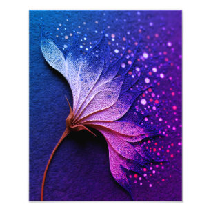 Abstract Zoom Floral Design Foto Afdruk