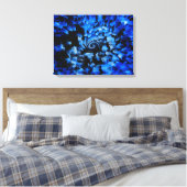 Abstract zwart-blauw Glass Canvas afdrukken (Insitu (Slaapkamer))