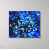 Abstract zwart en blauw glas canvas afdruk (Voorkant)
