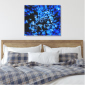 Abstract zwart en blauw glas canvas afdruk (Insitu (Slaapkamer))