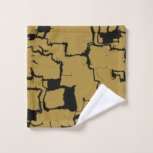 Abstract zwart en goud bad handdoek (Wasdoekje)