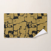 Abstract zwart en goud bad handdoek (Handdoek)