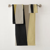 abstract zwart en goud bad handdoek (Insitu)