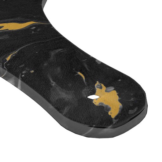 Abstract Zwart en Gouden Agaat Marmeren Swirl Snijplank (Hoek)