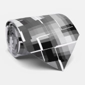 Abstract zwart en grijs stropdas (Opgerold)