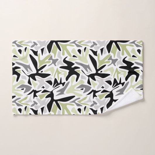 Abstract, zwart en groen, jeugd, modern, creatief bad handdoek (Handdoek)