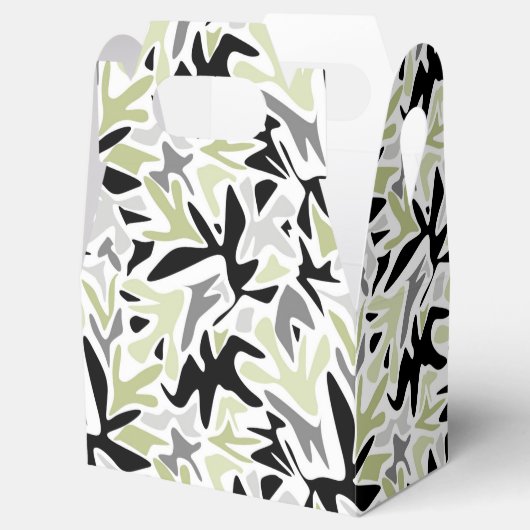 Abstract, zwart en groen, jeugd, modern, creatief bedankdoosjes (Geopend)