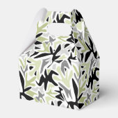 Abstract, zwart en groen, jeugd, modern, creatief bedankdoosjes (Voorkant Zijde)