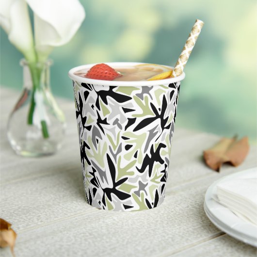 Abstract, zwart en groen, jeugd, modern, creatief papieren bekers (Insitu)