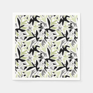 Abstract, zwart en groen, jeugd, modern, creatief servet