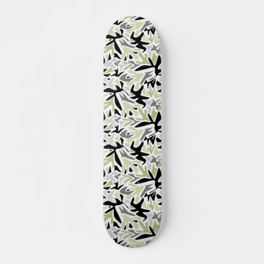 Abstract, zwart en groen, jeugd, modern, creatief skateboard (Voorkant)
