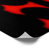 Abstract zwart en rood poster (Hoek)