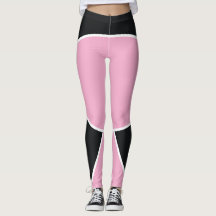 Abstract zwart en roze geometrisch leggings