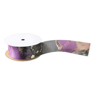 Abstract zwart Gold Paars uniek lint